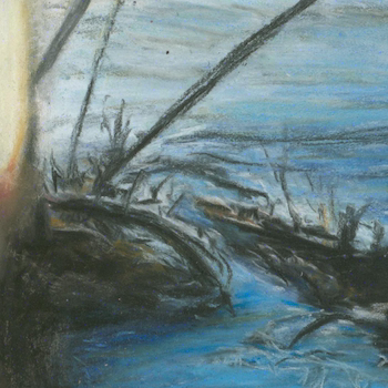 Bright Black River painting