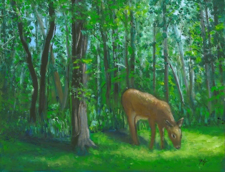 Mule Deer painting